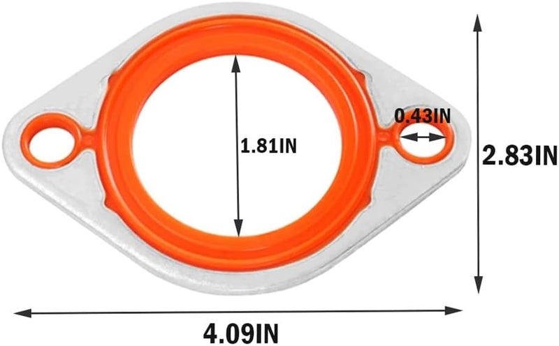 DSkoiph 1/8" Aluminum Carrier Silicone Thermostat Water Neck Housing Gasket Compatible with Chevy SBC BBC 265 283 305 327 350 383 396 400 427 454 472 500 - Image 2